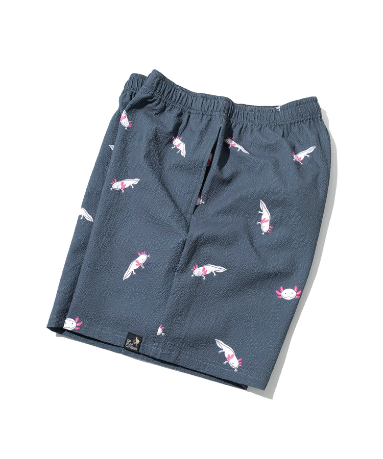 go slow caravan(ゴースローキャラバン) |ストレッチサッカー総柄プリントイージーショーツ (MENS/WOMENS)
