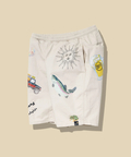 go slow caravan(ゴースローキャラバン) |ストレッチツイル断ち身プリントイージーショーツ (MENS)