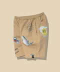 go slow caravan(ゴースローキャラバン) |ストレッチツイル断ち身プリントイージーショーツ (MENS)
