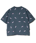 go slow caravan(ゴースローキャラバン) |ストレッチサッカー総柄プリント半袖TEE (MENS/WOMENS)