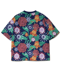 go slow caravan(ゴースローキャラバン) |ストレッチサッカー総柄プリント半袖TEE (MENS/WOMENS)
