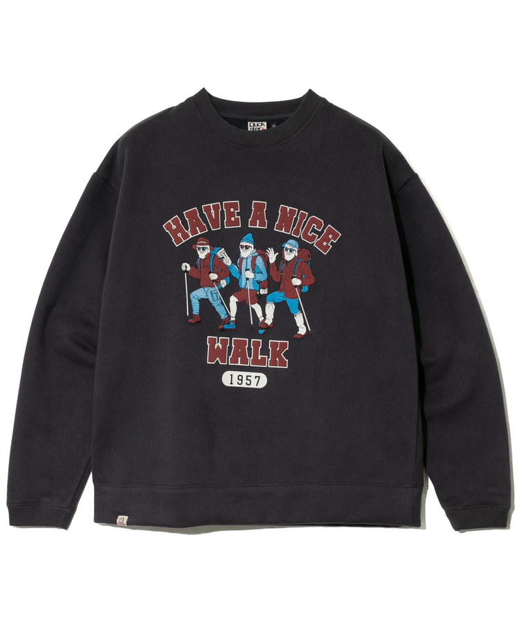 go slow caravan(ゴースローキャラバン) |DUCKSTER/ダックスター 裏起毛 クルーネックスウェット《トリオカレッジ》(MENS)