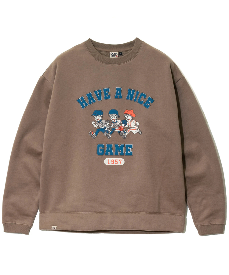 go slow caravan(ゴースローキャラバン) |DUCKSTER/ダックスター 裏起毛 クルーネックスウェット《トリオカレッジ》(MENS)