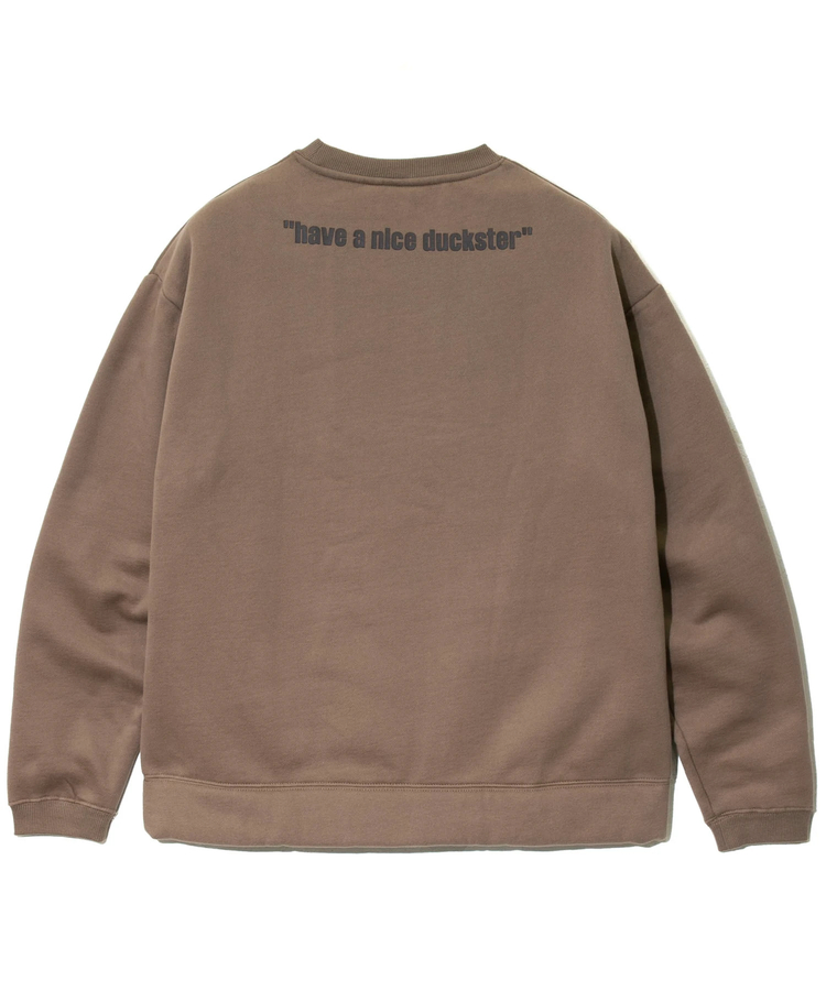 go slow caravan(ゴースローキャラバン) |DUCKSTER/ダックスター 裏起毛 クルーネックスウェット《トリオカレッジ》(MENS)