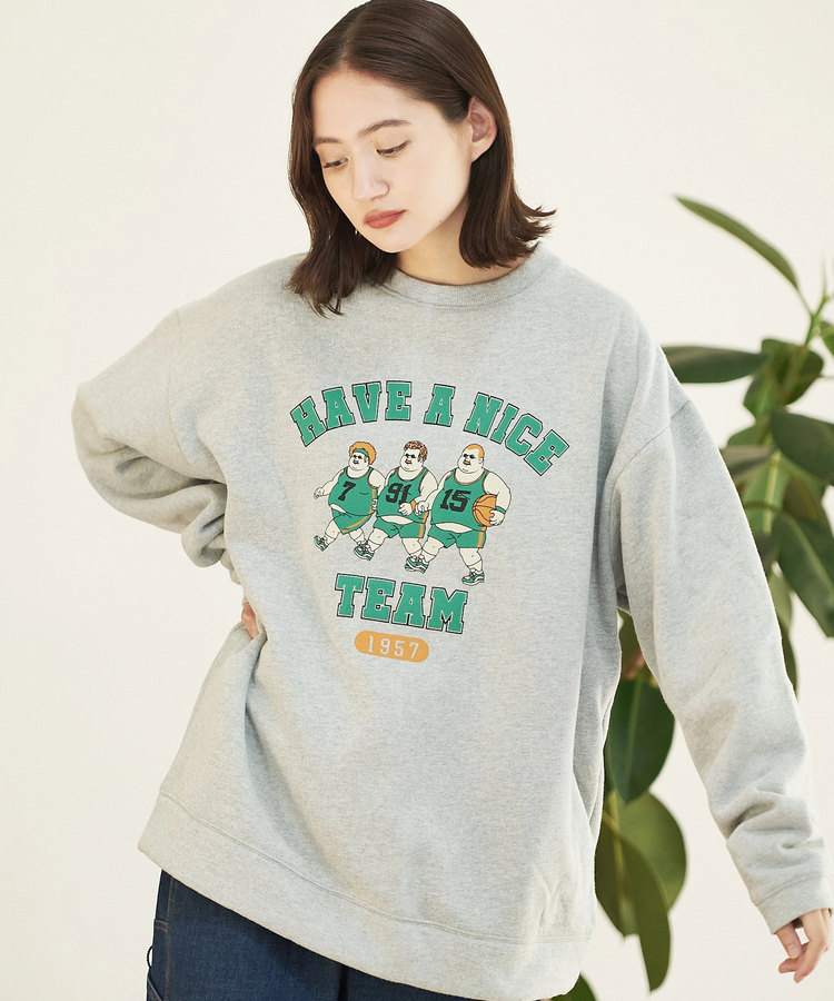 go slow caravan(ゴースローキャラバン) |DUCKSTER/ダックスター 裏起毛 クルーネックスウェット《トリオカレッジ》(MENS)