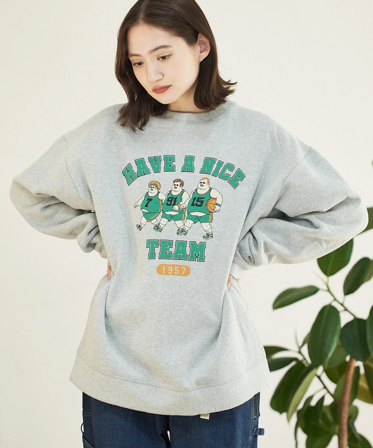 go slow caravan(ゴースローキャラバン) |DUCKSTER/ダックスター 裏起毛 クルーネックスウェット《トリオカレッジ》(MENS)