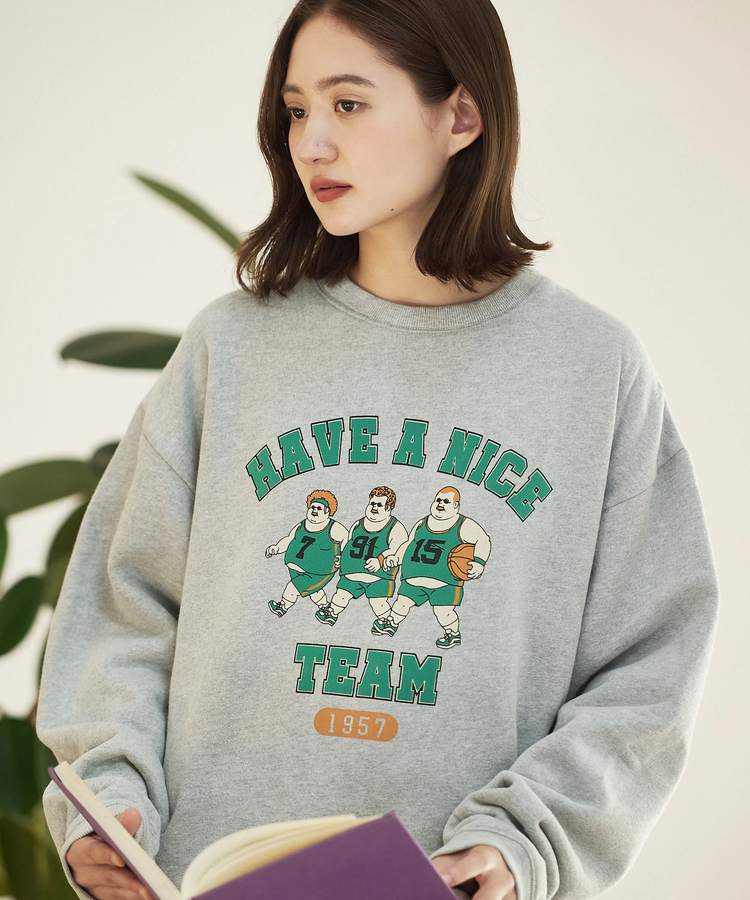go slow caravan(ゴースローキャラバン) |DUCKSTER/ダックスター 裏起毛 クルーネックスウェット《トリオカレッジ》(MENS)