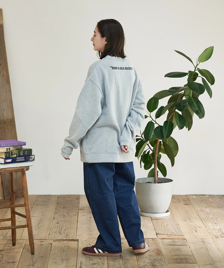 go slow caravan(ゴースローキャラバン) |DUCKSTER/ダックスター 裏起毛 クルーネックスウェット《トリオカレッジ》(MENS)