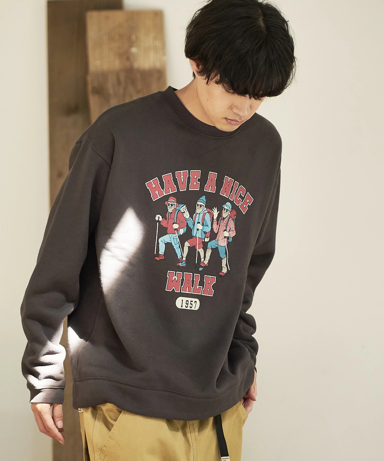go slow caravan(ゴースローキャラバン) |DUCKSTER/ダックスター 裏起毛 クルーネックスウェット《トリオカレッジ》(MENS)