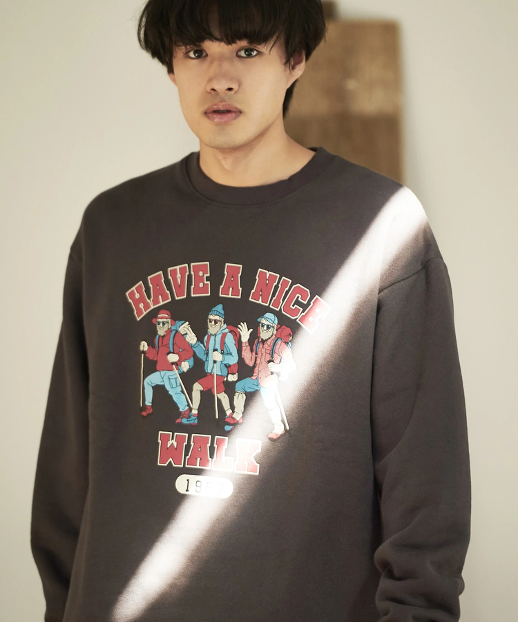 go slow caravan(ゴースローキャラバン) |DUCKSTER/ダックスター 裏起毛 クルーネックスウェット《トリオカレッジ》(MENS)