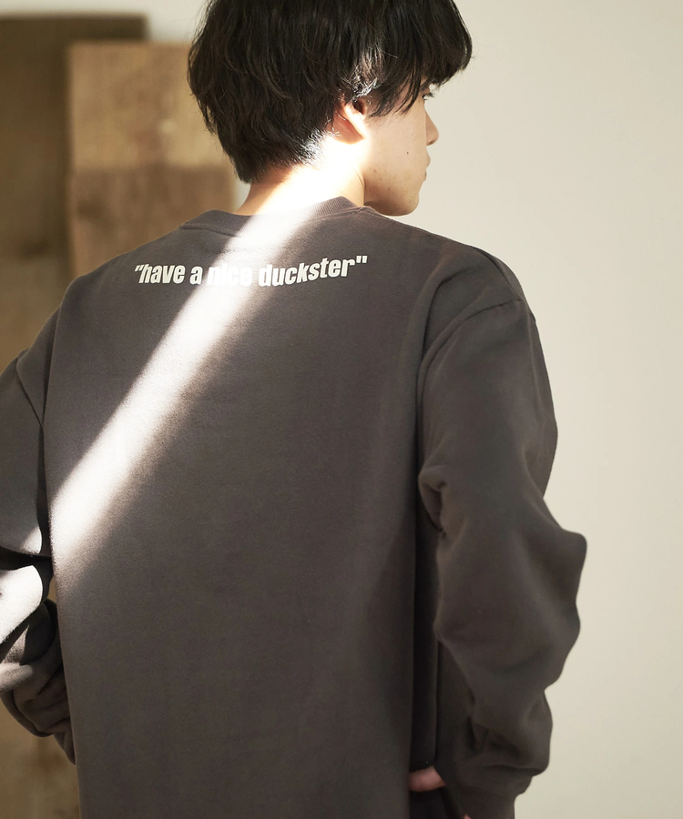 go slow caravan(ゴースローキャラバン) |DUCKSTER/ダックスター 裏起毛 クルーネックスウェット《トリオカレッジ》(MENS)
