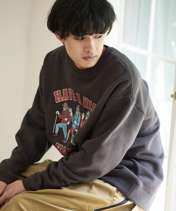 go slow caravan(ゴースローキャラバン) |DUCKSTER/ダックスター 裏起毛 クルーネックスウェット《トリオカレッジ》(MENS)