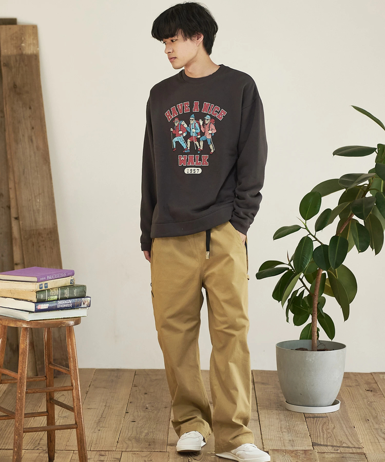 go slow caravan(ゴースローキャラバン) |DUCKSTER/ダックスター 裏起毛 クルーネックスウェット《トリオカレッジ》(MENS)