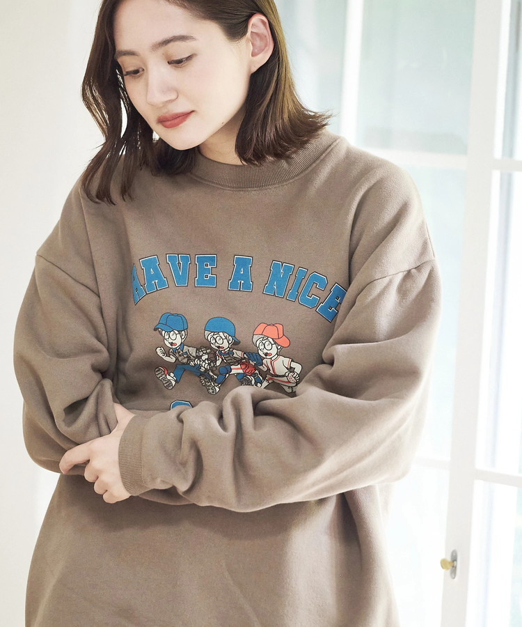 go slow caravan(ゴースローキャラバン) |DUCKSTER/ダックスター 裏起毛 クルーネックスウェット《トリオカレッジ》(MENS)