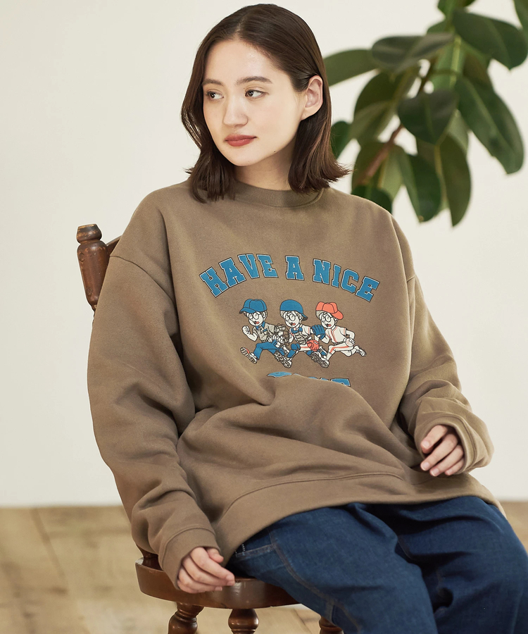 go slow caravan(ゴースローキャラバン) |DUCKSTER/ダックスター 裏起毛 クルーネックスウェット《トリオカレッジ》(MENS)
