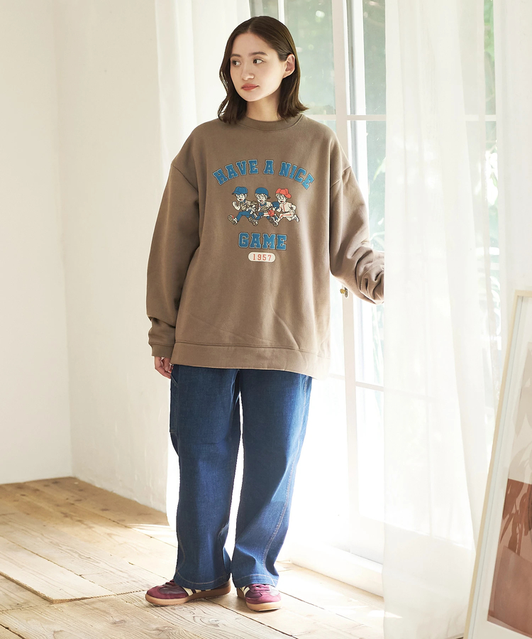 go slow caravan(ゴースローキャラバン) |DUCKSTER/ダックスター 裏起毛 クルーネックスウェット《トリオカレッジ》(MENS)
