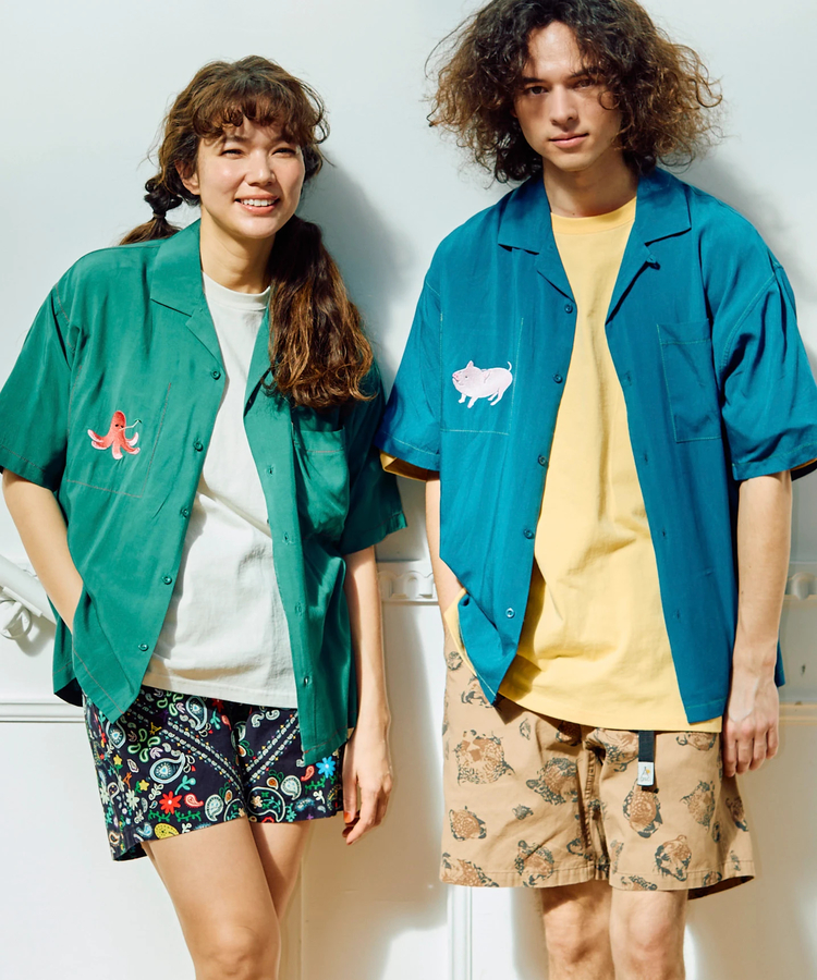 go slow caravan(ゴースローキャラバン) |T/Rワンポイント刺繍半袖O/Pシャツ (MENS/WOMENS)