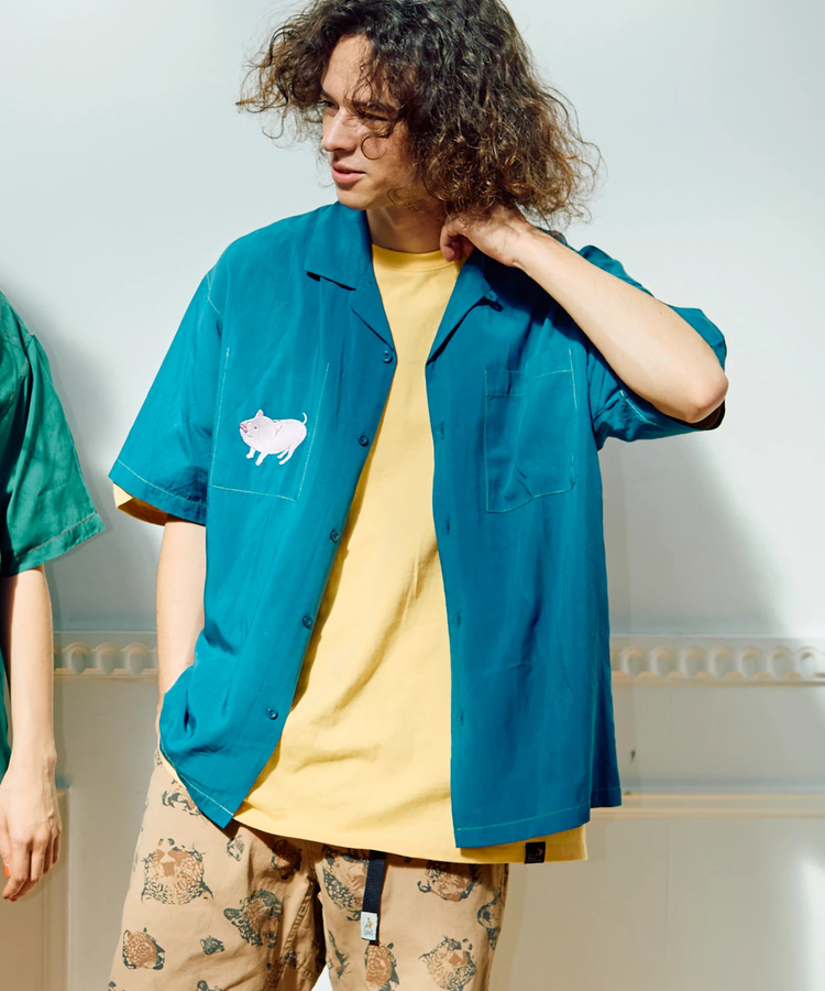 go slow caravan(ゴースローキャラバン) |T/Rワンポイント刺繍半袖O/Pシャツ (MENS/WOMENS)