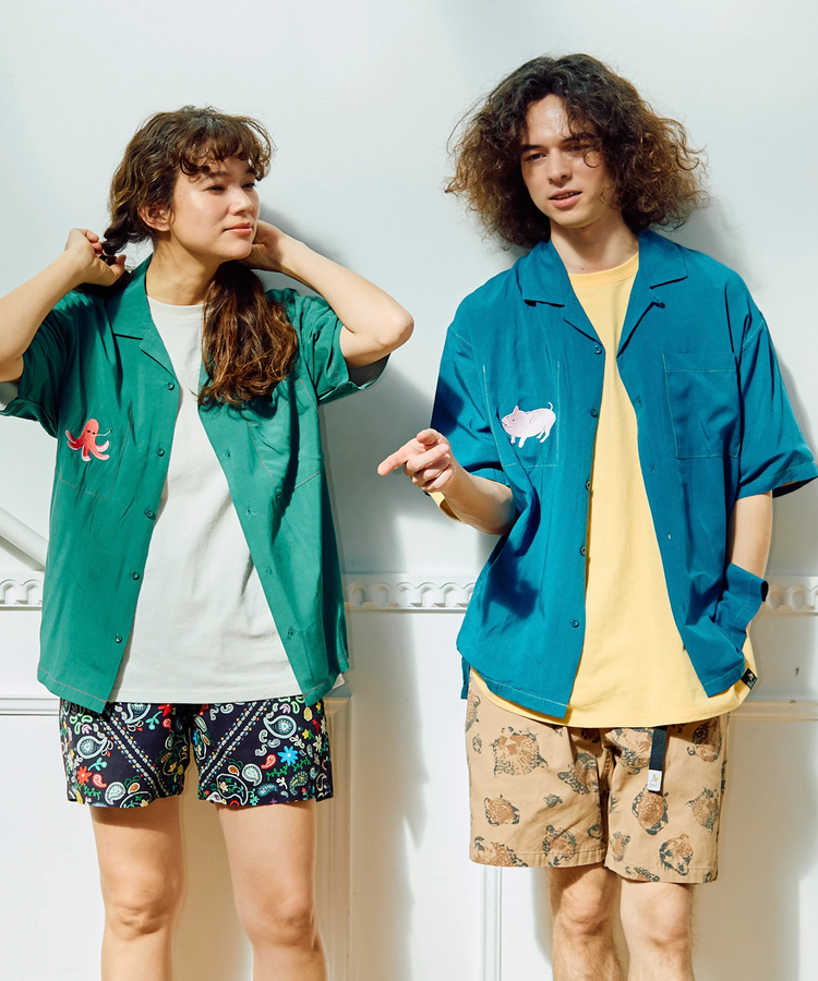 go slow caravan(ゴースローキャラバン) |T/Rワンポイント刺繍半袖O/Pシャツ (MENS/WOMENS)