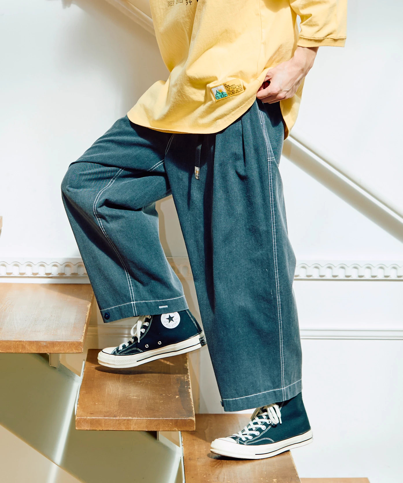 ＊batako様＊専用ページ ツイルパッチワーク切替アンクルパンツ (MENS)｜ファッション