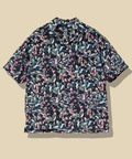 go slow caravan(ゴースローキャラバン) |シャーリングチェック総柄プリント半袖O/Pシャツ (MENS)