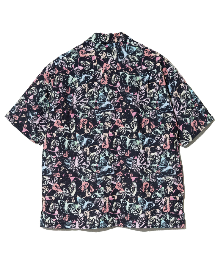 go slow caravan(ゴースローキャラバン) |シャーリングチェック総柄プリント半袖O/Pシャツ (MENS)