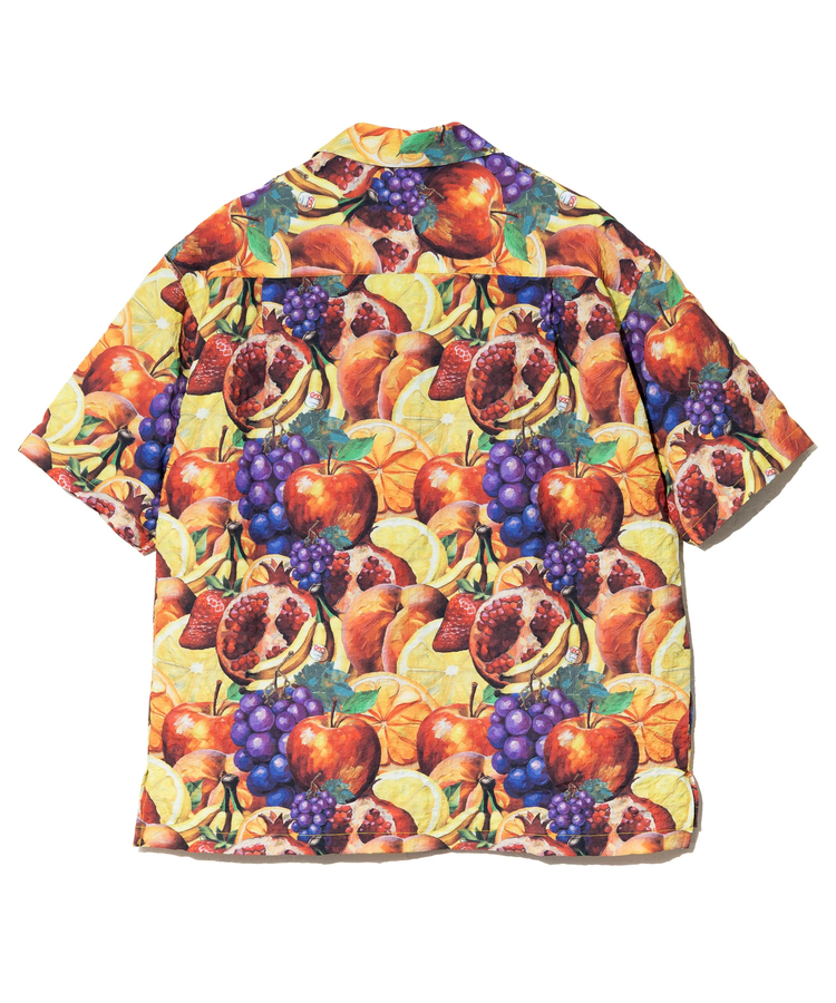 go slow caravan(ゴースローキャラバン) |シャーリングチェック総柄プリント半袖O/Pシャツ (MENS)