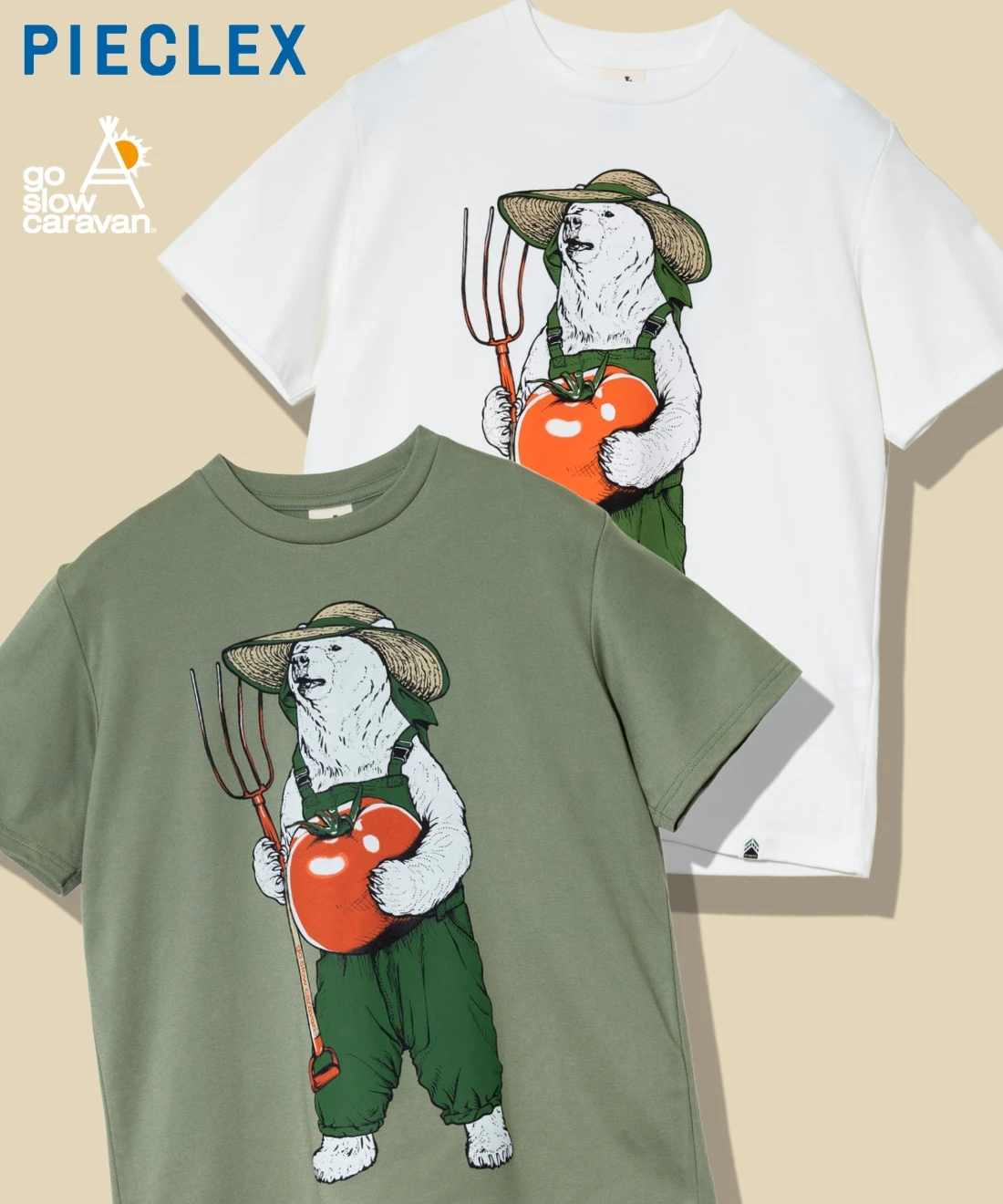 GO SLOW CARAVAN ゴースローキャラバン Tシャツ ピエクレックス ファーマークマ TEE ユニセックス 半袖 クマ 702581092001 楽天市場】【10%OFFクーポン/2025春夏新作】ゴースロー