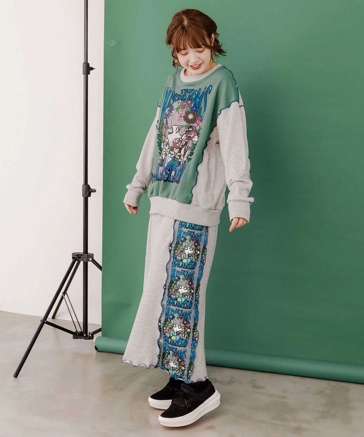 go slow caravan(ゴースローキャラバン) |ScoLar/スカラー メローステッチ裏毛SK (WOMENS)