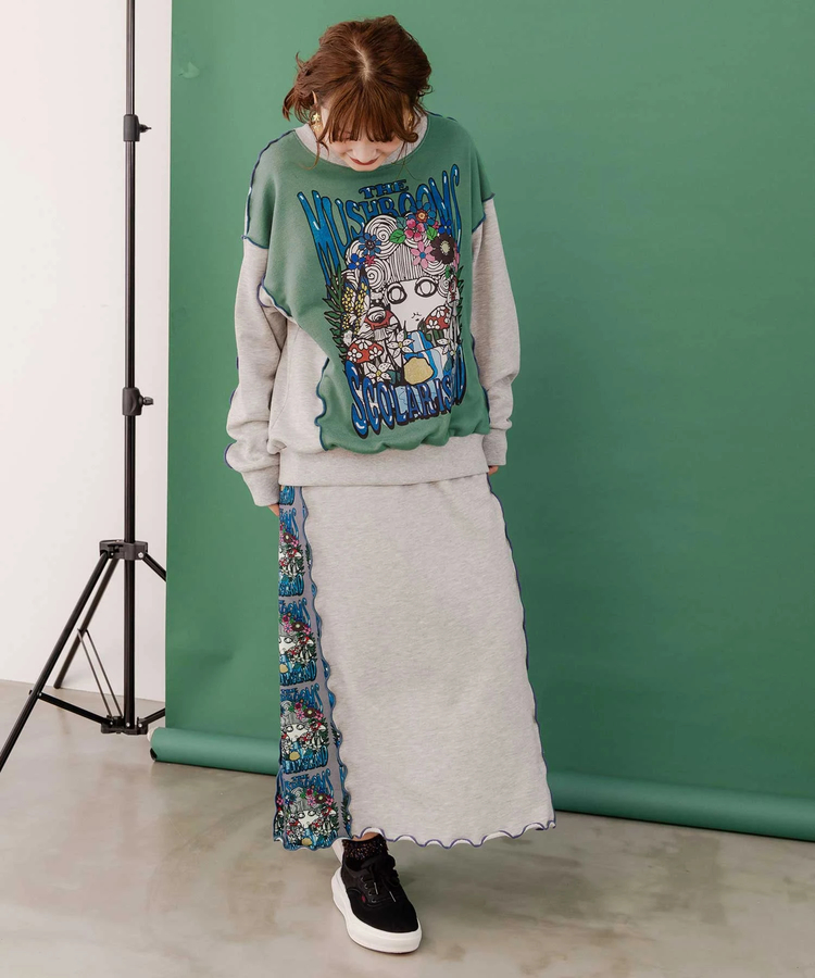 go slow caravan(ゴースローキャラバン) |ScoLar/スカラー メローステッチ裏毛SK (WOMENS)