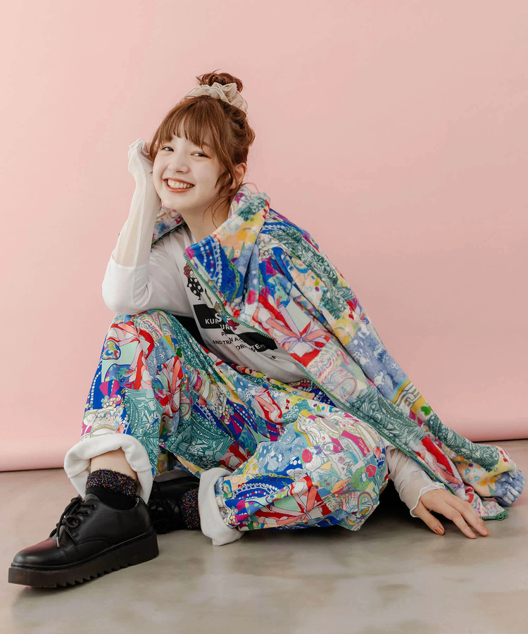 go slow caravan(ゴースローキャラバン) |ScoLar/スカラー総柄裏起毛PT (WOMENS)