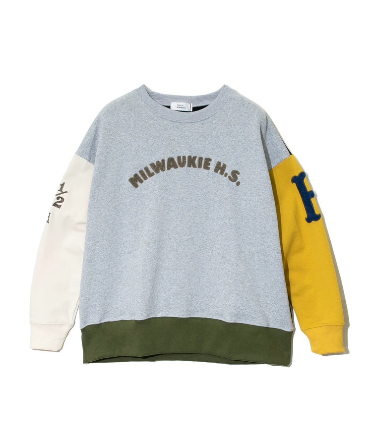 go slow caravan(ゴースローキャラバン) |KAKELA&TRANQUIL/カケラ＆トランクイル サガラ刺繍カレッジロングクルー (WOMENS)