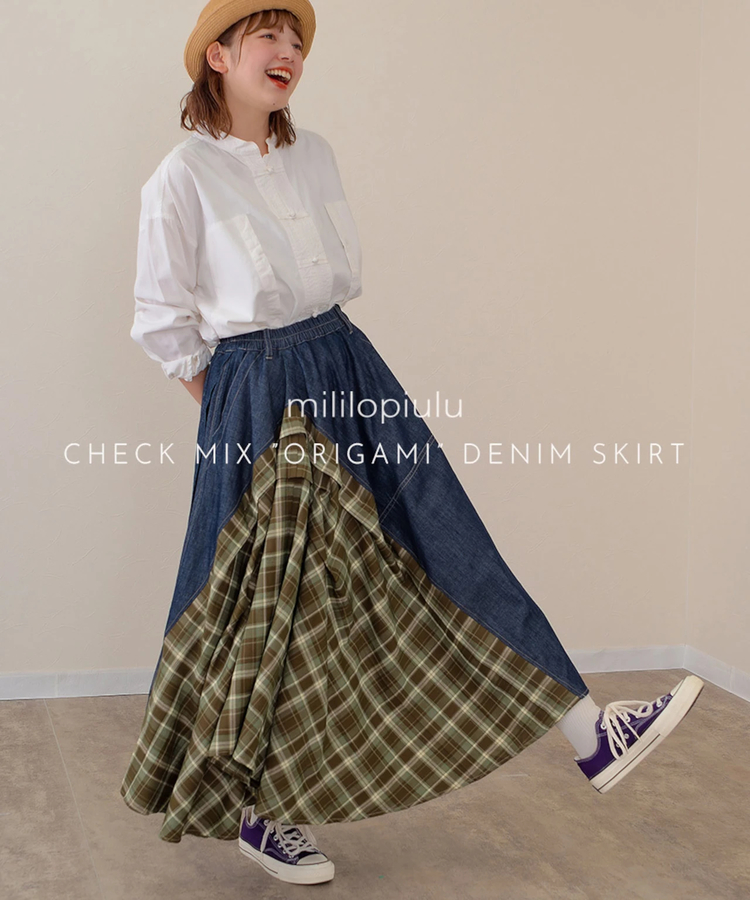 ドルガバ　デニム　コーデュロイ　切り替し　スカート　異素材 188065782.jpg?cmsp_timestamp=