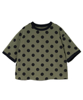 go slow caravan(ゴースローキャラバン) |COLORK/カラック リブ付き布帛ドット5分袖TEE (WOMENS)