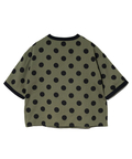 go slow caravan(ゴースローキャラバン) |COLORK/カラック リブ付き布帛ドット5分袖TEE (WOMENS)