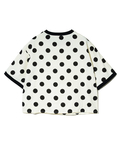 go slow caravan(ゴースローキャラバン) |COLORK/カラック リブ付き布帛ドット5分袖TEE (WOMENS)