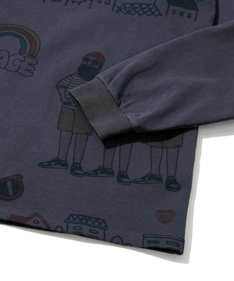 go slow caravan(ゴースローキャラバン) |MODEM DESIGN/モデムデザイン ロンTEE -総柄おじさん- (MENS)