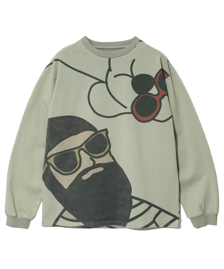 go slow caravan(ゴースローキャラバン) |MODEM DESIGN/モデムデザイン ロンTEE -総柄おじさん- (MENS)