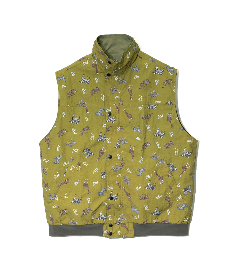 go slow caravan(ゴースローキャラバン) |MOUNTAIN MANIA/マウンテンマニア ALLOVER PATTERN REVERSIBLE VEST (MENS)