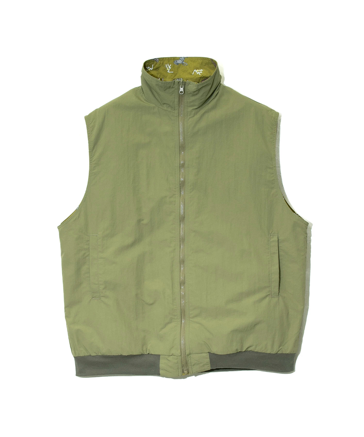 go slow caravan(ゴースローキャラバン) |MOUNTAIN MANIA/マウンテンマニア ALLOVER PATTERN REVERSIBLE VEST (MENS)