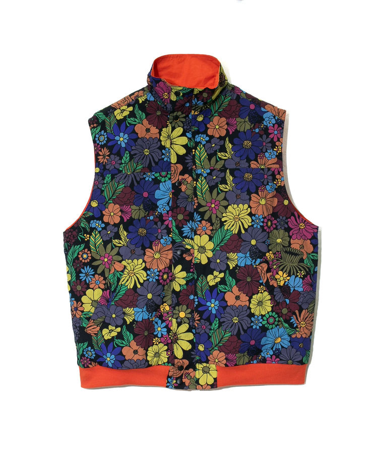 go slow caravan(ゴースローキャラバン) |MOUNTAIN MANIA/マウンテンマニア ALLOVER PATTERN REVERSIBLE VEST (MENS)