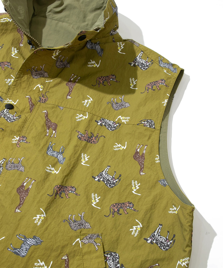 go slow caravan(ゴースローキャラバン) |MOUNTAIN MANIA/マウンテンマニア ALLOVER PATTERN REVERSIBLE VEST (MENS)