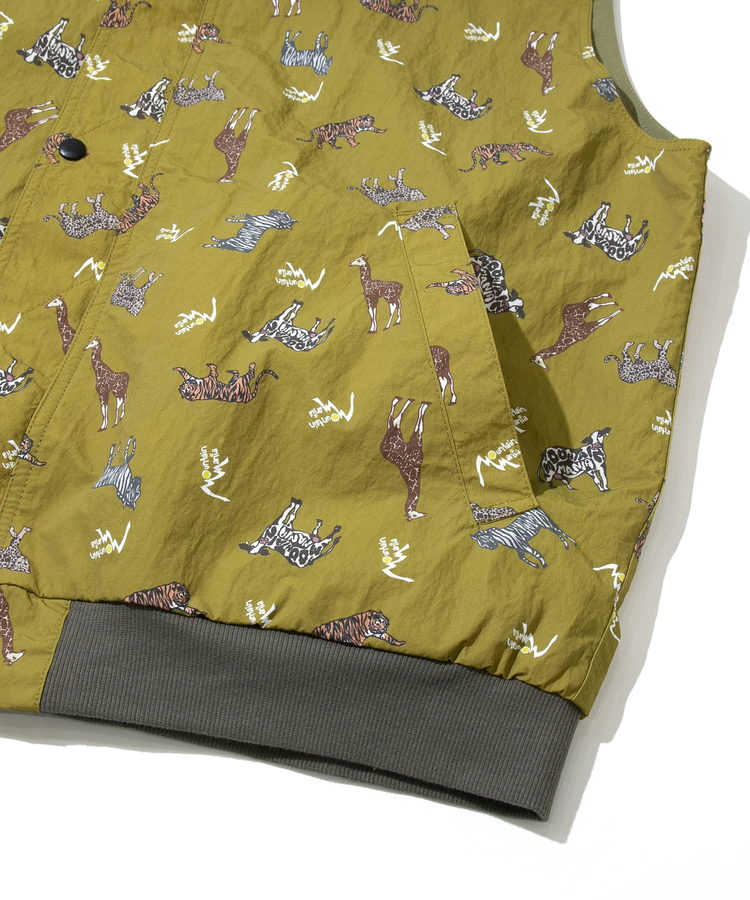 go slow caravan(ゴースローキャラバン) |MOUNTAIN MANIA/マウンテンマニア ALLOVER PATTERN REVERSIBLE VEST (MENS)