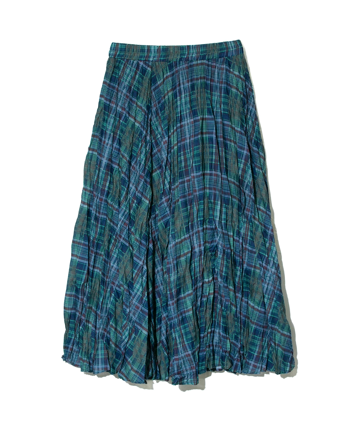 GENTIL/ジャンティー チェッククリンクルスカート (WOMENS)｜ファッション通販 SANKO BAZAAR（サンコーバザール）