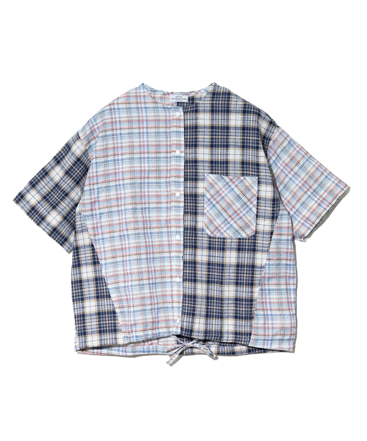 go slow caravan(ゴースローキャラバン) |GENTIL/ジャンティー チェック切替半袖シャツ (WOMENS)