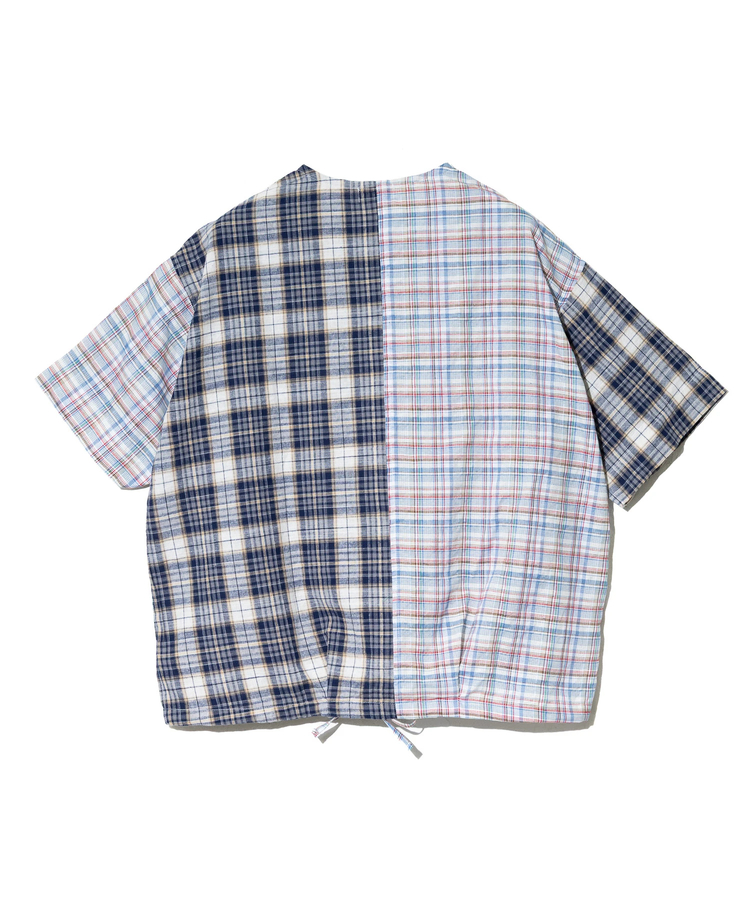 go slow caravan(ゴースローキャラバン) |GENTIL/ジャンティー チェック切替半袖シャツ (WOMENS)