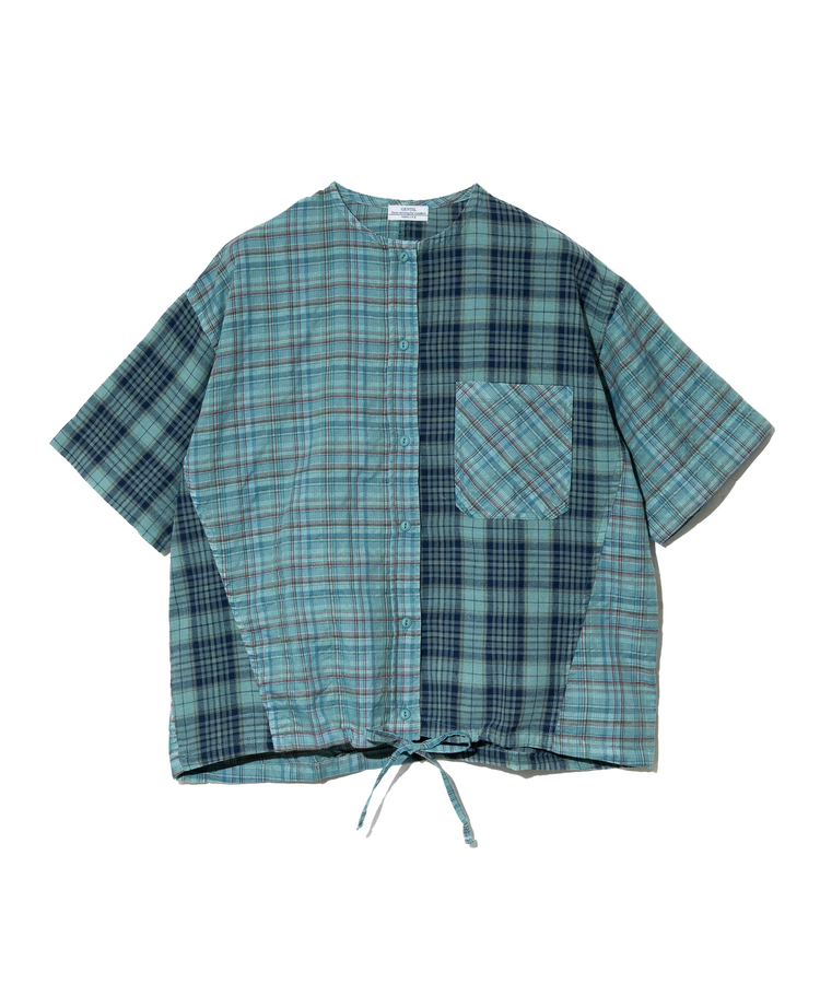 go slow caravan(ゴースローキャラバン) |GENTIL/ジャンティー チェック切替半袖シャツ (WOMENS)