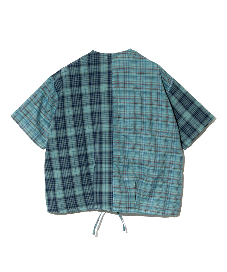 go slow caravan(ゴースローキャラバン) |GENTIL/ジャンティー チェック切替半袖シャツ (WOMENS)
