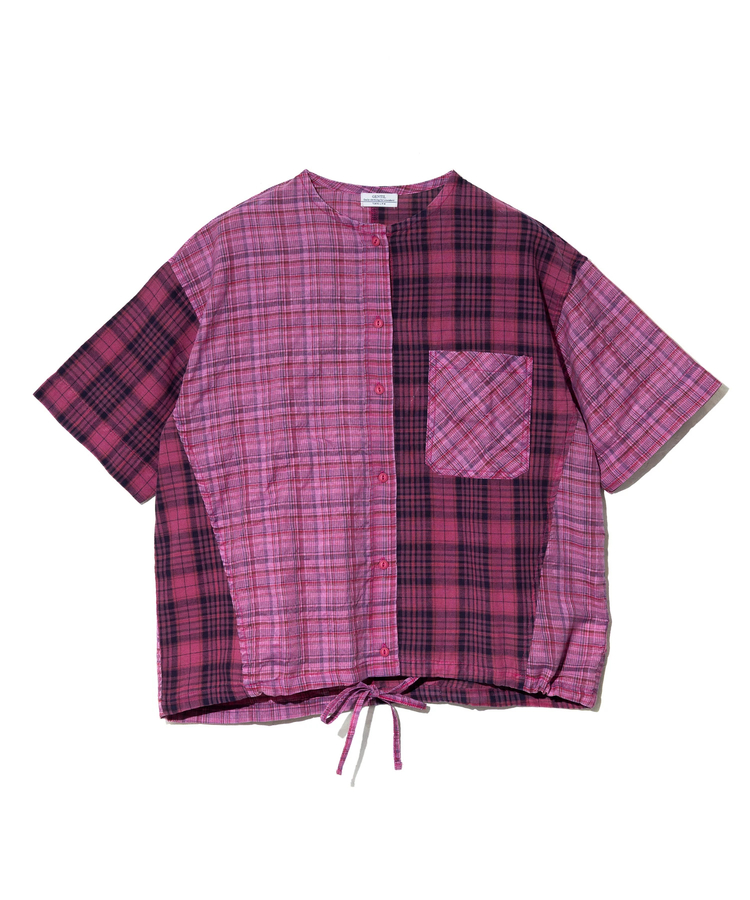go slow caravan(ゴースローキャラバン) |GENTIL/ジャンティー チェック切替半袖シャツ (WOMENS)