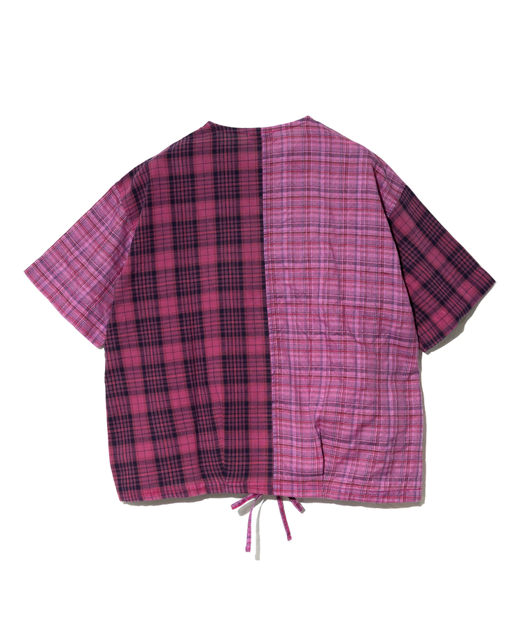 go slow caravan(ゴースローキャラバン) |GENTIL/ジャンティー チェック切替半袖シャツ (WOMENS)